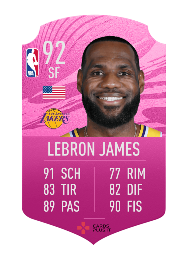 NBA card Lebron James gigante personalizzata