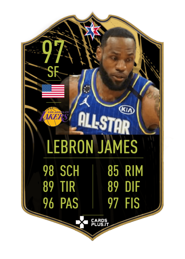 NBA All-Star card Lebron James gigante personalizzata