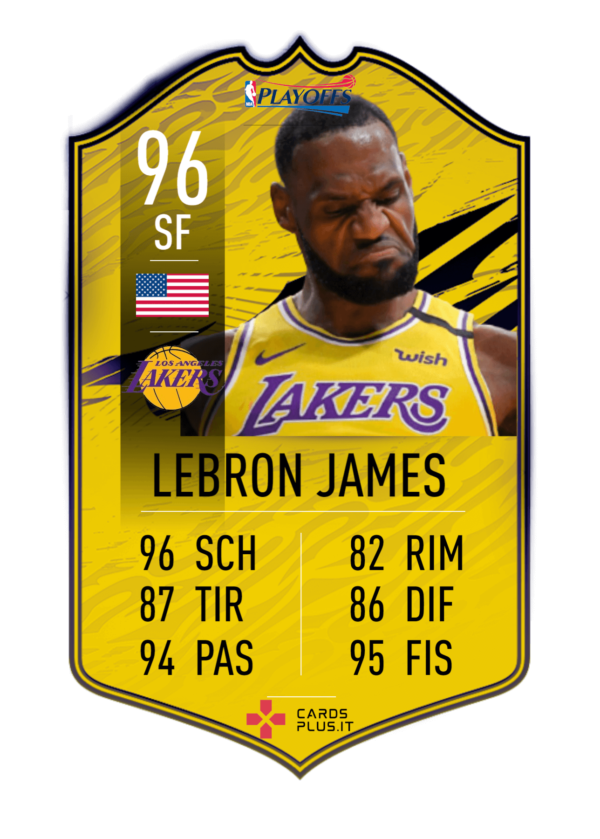 NBA playoff card Lebron James gigante personalizzata