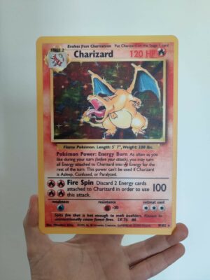 Charizard Set Base unlimited: stampa carta Pokémon gigante