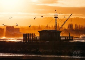 Porto di Fano al tramonto - Massimo Radi