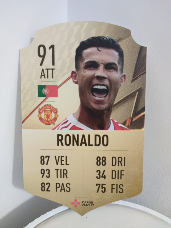 FIFA 22: Cristiano Ronaldo gold 91 card gigante stampata