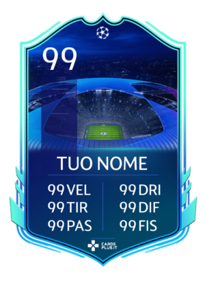 FUT 23 FUT UCL RTTK official design - Card personalizzabile e stampabile