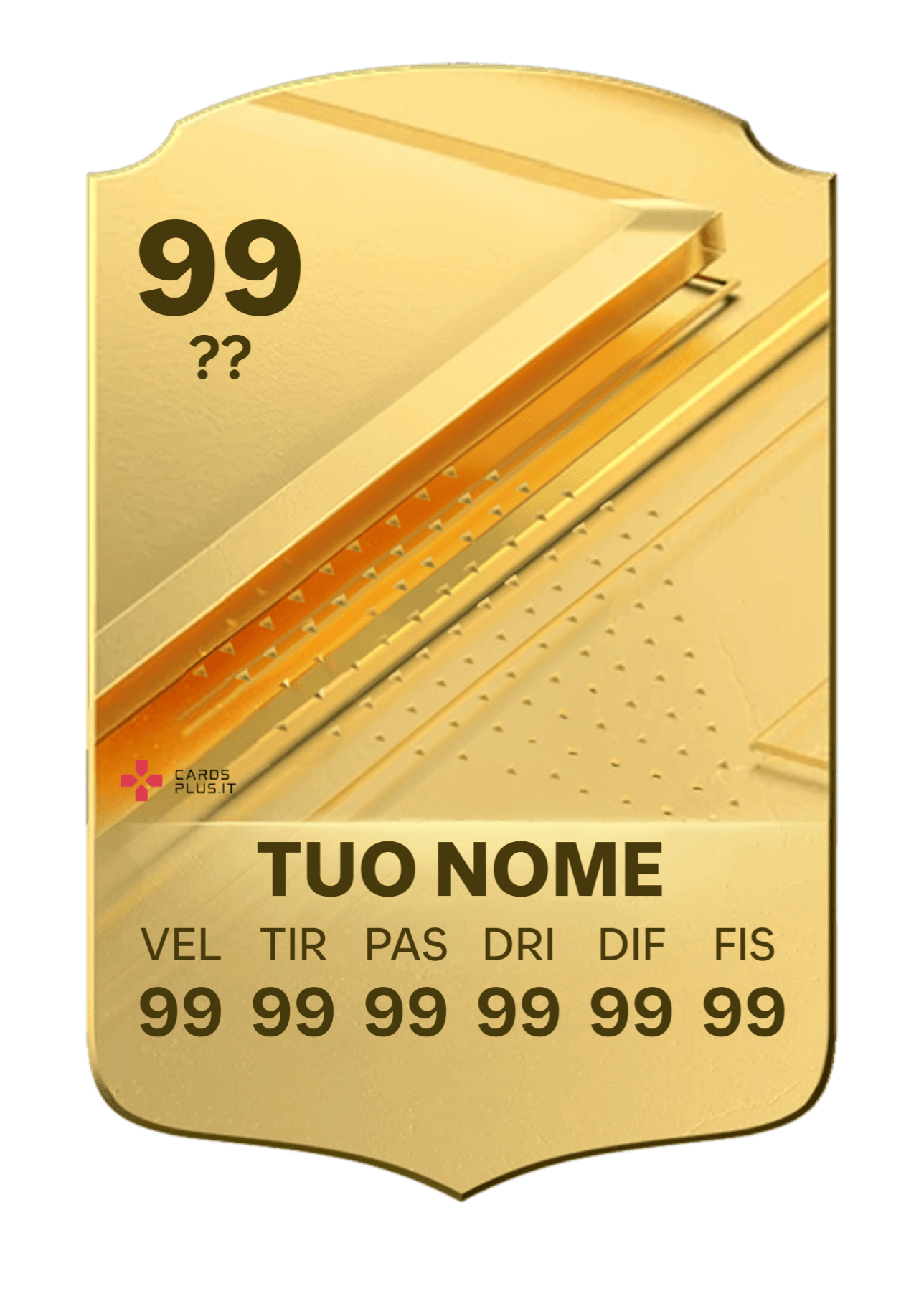 EA FC 24 Ultimate Team card design Oro (gold), stampa gigante  personalizzata –