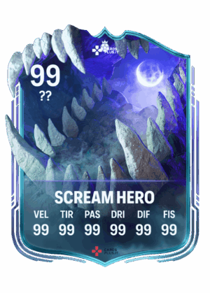 Ultimate Scream Hero card design personalizzabile FC 26