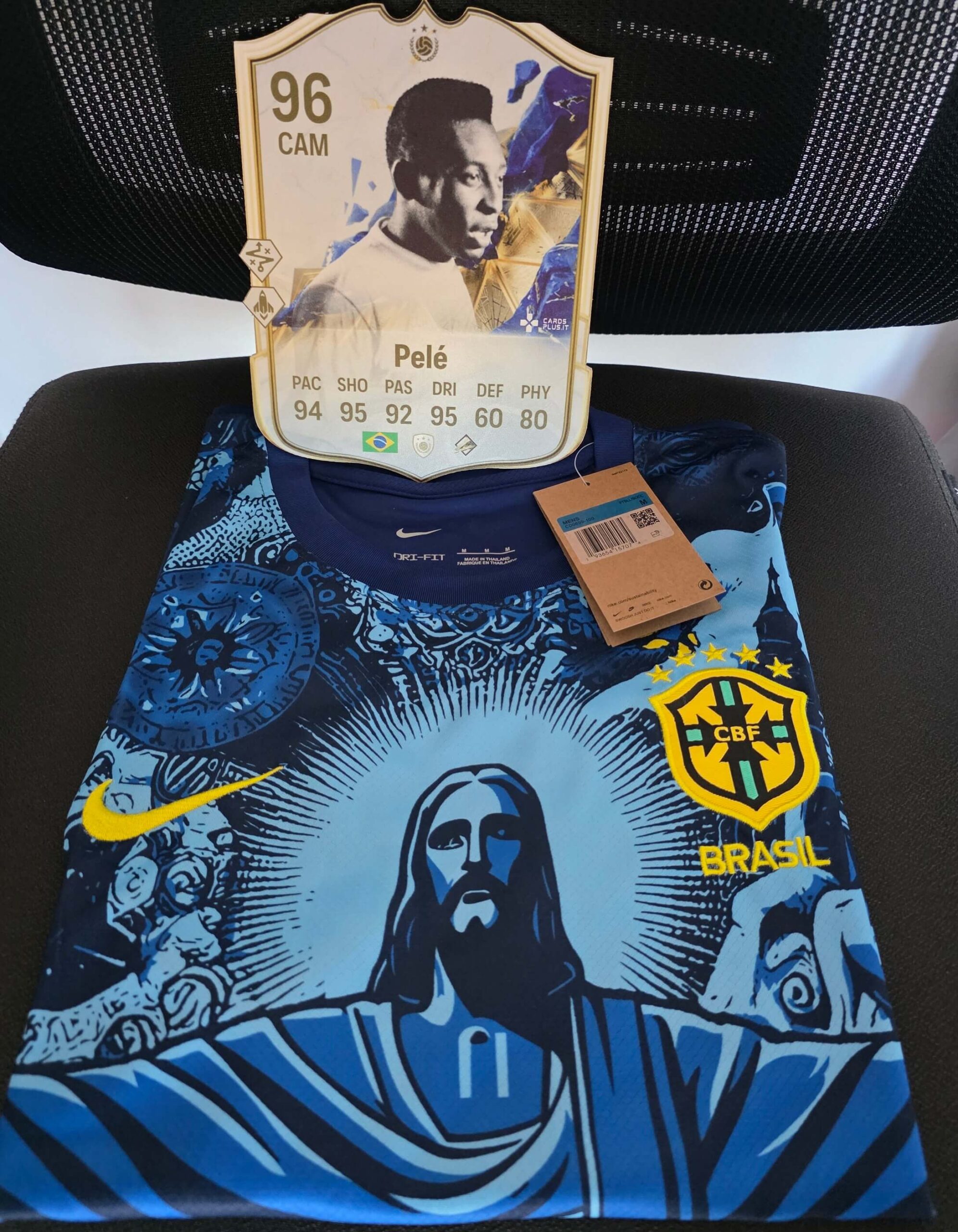 Pelé Icon card + maglia Brasile calcio