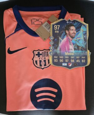 Card Messi TOTS e maglia FC Barcellona