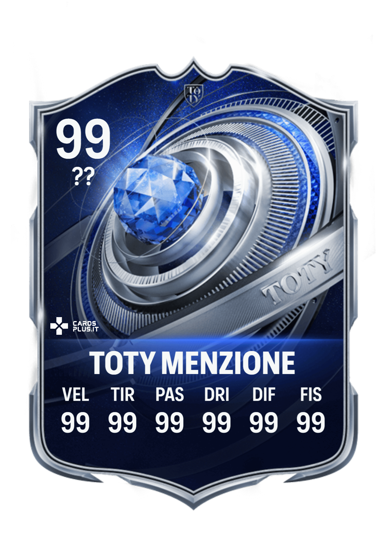 TOTY Menzione d'Onore card design personalizzabile